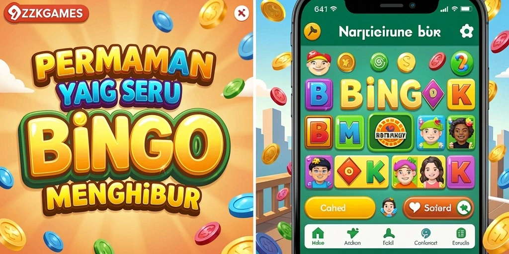 Screenshot gameplay Bingo di 9ZKGAMES yang menarik.