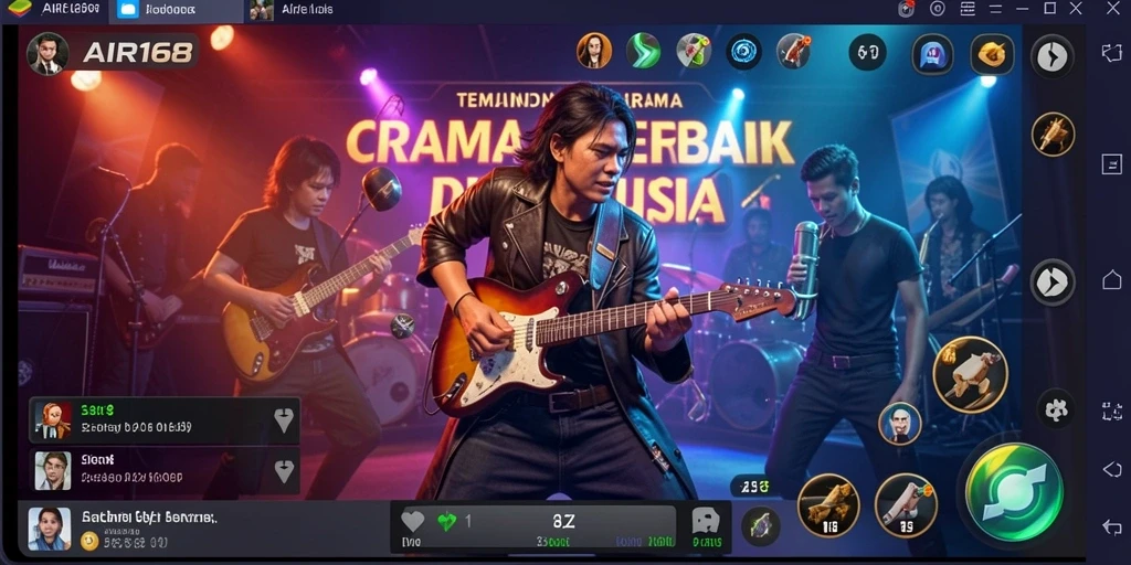 Tampilan gameplay AIR168 yang seru dan interaktif di dunia musik.