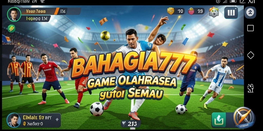 Tampilan seru gameplay BAHAGIA777 yang melibatkan berbagai olahraga.