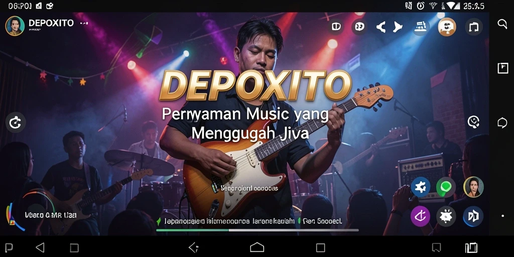 Screenshot gameplay DEPOXITO menampilkan pengalaman permainan musik yang menarik.