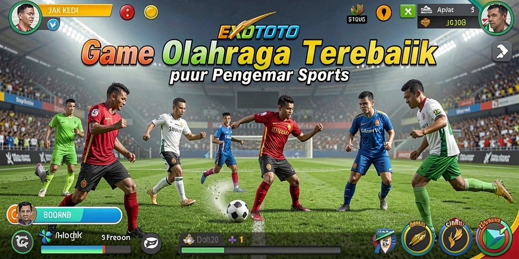 Screenshot gameplay EXOTOTO yang menampilkan aksi seru di lapangan.