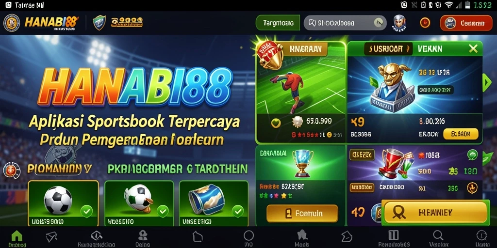 Screenshot menunjukkan fitur live betting yang dinamis di HANABI88.