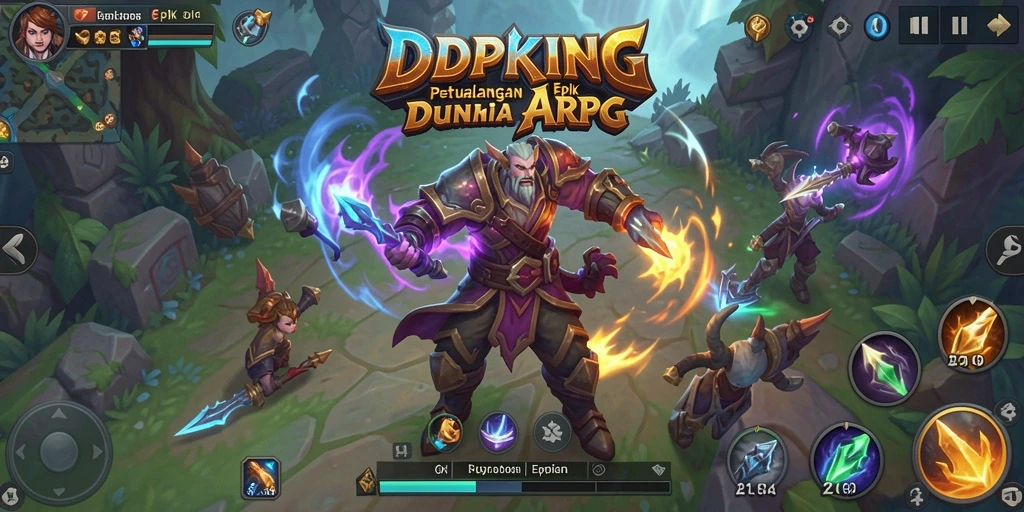 Tampilan gameplay <strong>IDPKING</strong> menunjukkan aksi seru dalam pertempuran ARPG.
