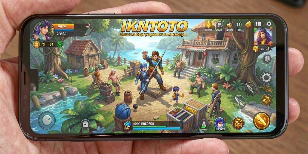 Gameplay menarik yang menampilkan interaksi karakter dalam IKNTOTO.
