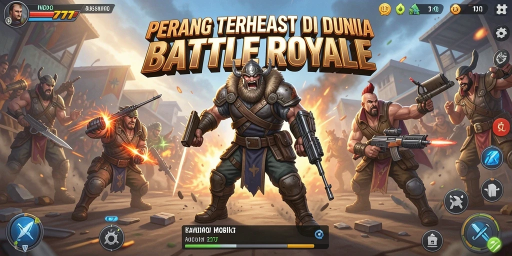 Tampilan gameplay INDO777 yang seru di arena Battle Royale.