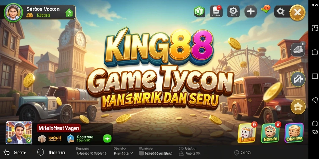 Tampilan gameplay KING88 yang seru dan penuh tantangan di dunia Tycoon.