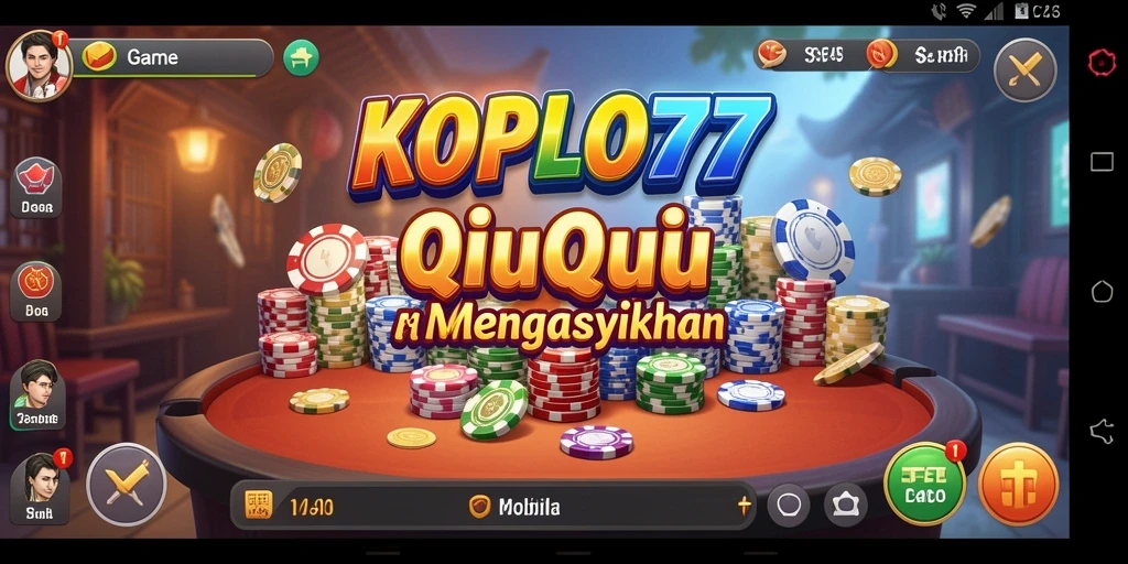 Screenshot gameplay KOPLO77 dengan interaksi pemain QiuQiu.