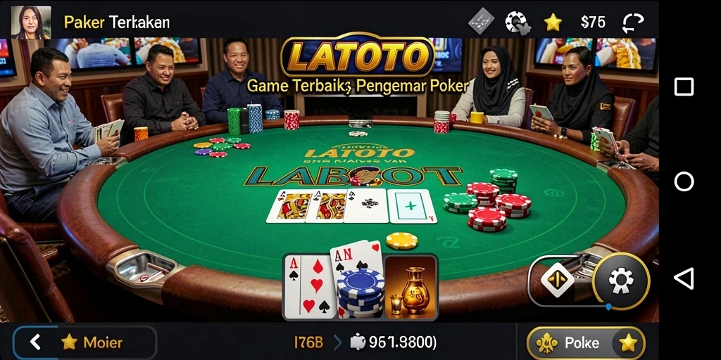 Tampilan gameplay menarik dari LATOTO saat bermain Poker.