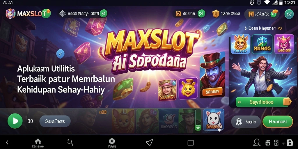 Tampilan MAXSLOT menampilkan berbagai utilitas yang membantu pengguna.