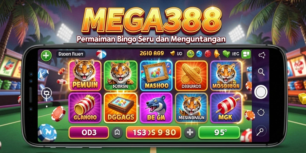 Tampilan gameplay seru dari permainan Bingo MEGA388.