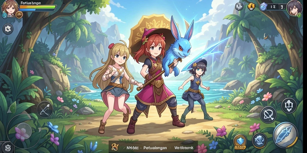 Tampilan gameplay yang mendebarkan dari N32 dengan karakter Anime.