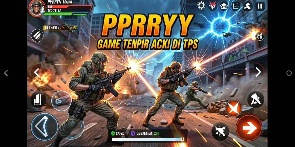 Tangkapan layar gameplay PPRRYY yang menunjukkan aksi pertempuran seru.