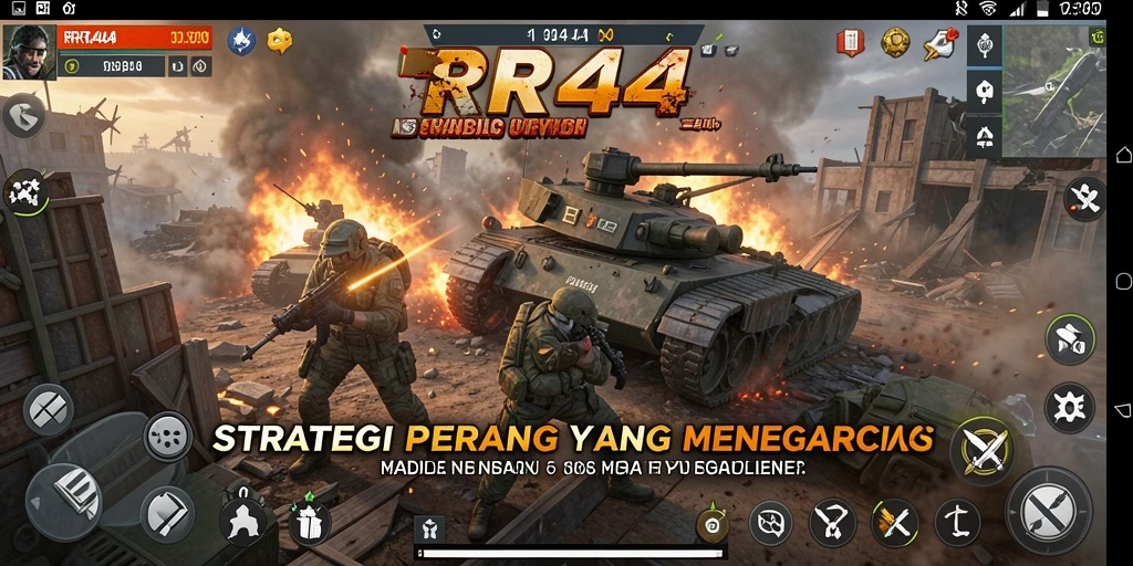 Tampilan gameplay strategis yang mendebarkan dan interaktif di RR44.