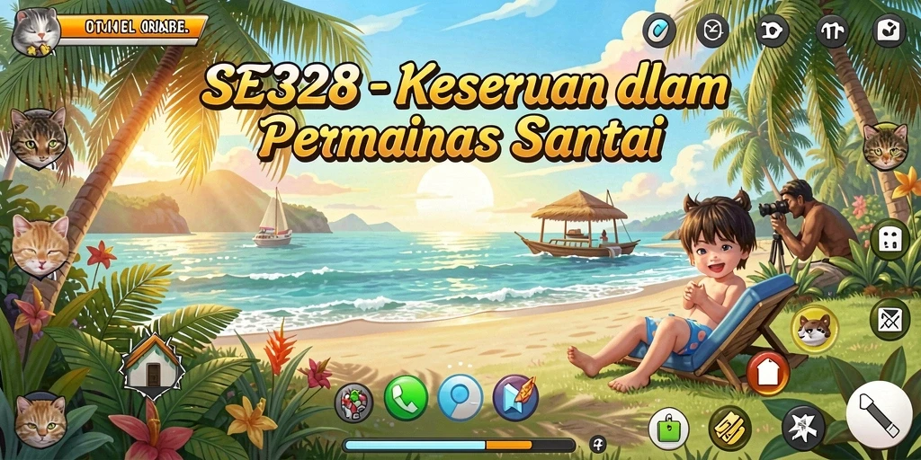 Screenshot SE328 menampilkan momen seru dalam gameplay santai.