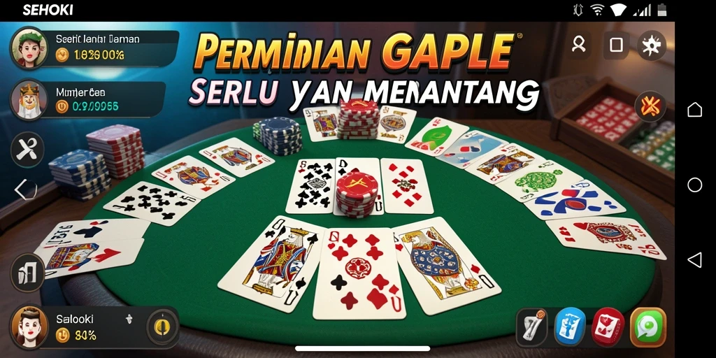 Gambaran layar utama SEHOKI menampilkan momen seru bermain Gaple.