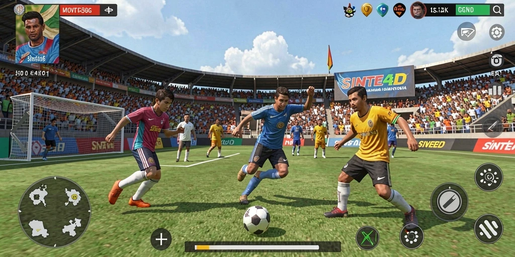 Tampilan gameplay seru dari SINTE4D dengan aksi olahraga yang mendebarkan.