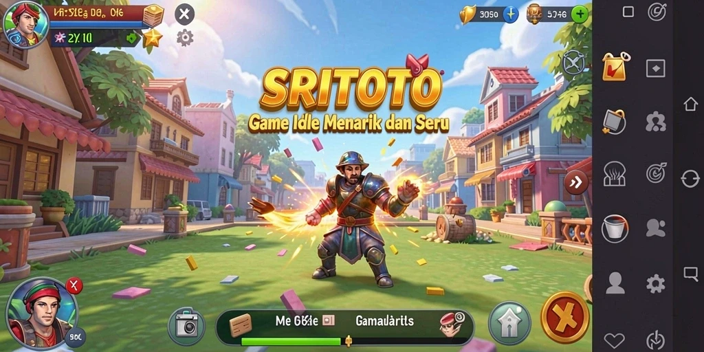 Screenshot gameplay SRITOTO menampilkan keseruan bermain game Idle.