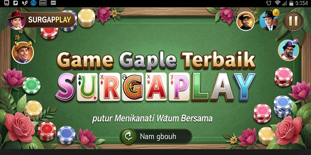 Tampilan gameplay menarik dari SURGAPLAY dengan papan Gaple.