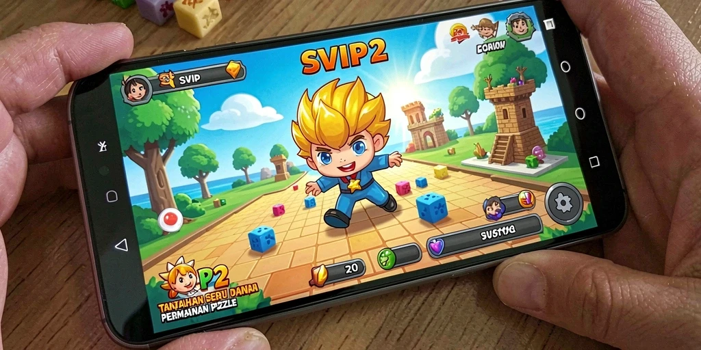 Screenshot utama SVIP2 menampilkan gameplay Puzzle yang seru dan menantang.