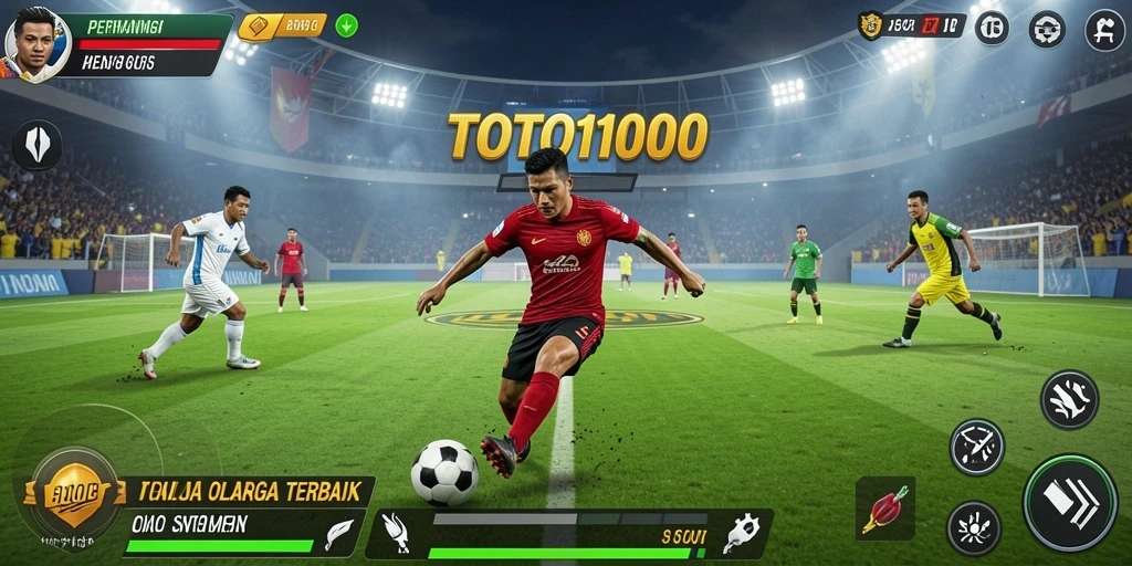 Tampilan atraktif dari gameplay TOTO1000 menunjukkan aksi seru olahraga.