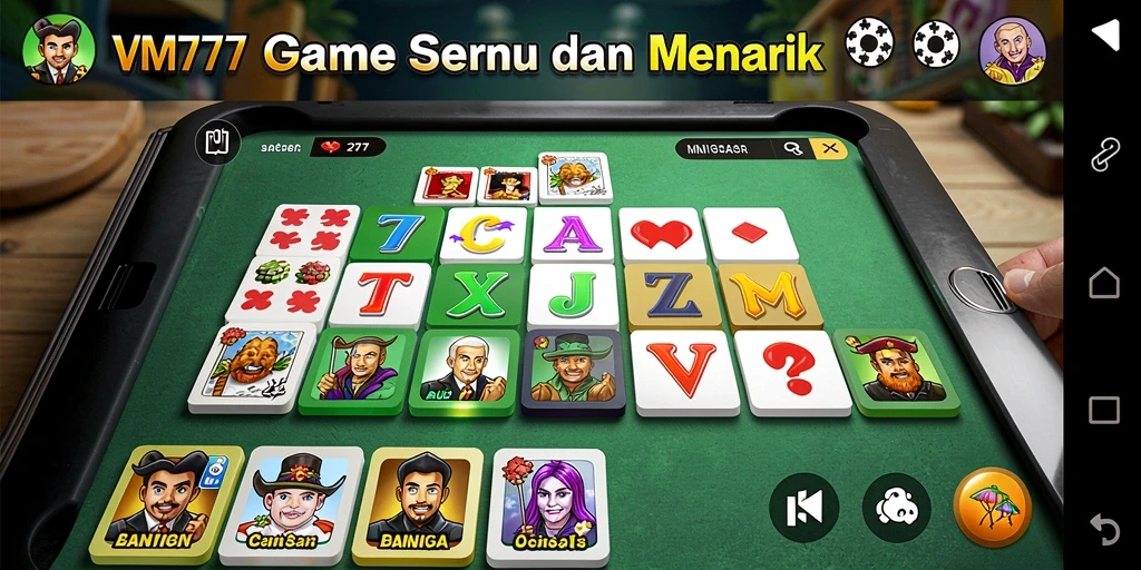Tampilan screenshot VM777 yang menunjukkan kegembiraan bermain Domino.