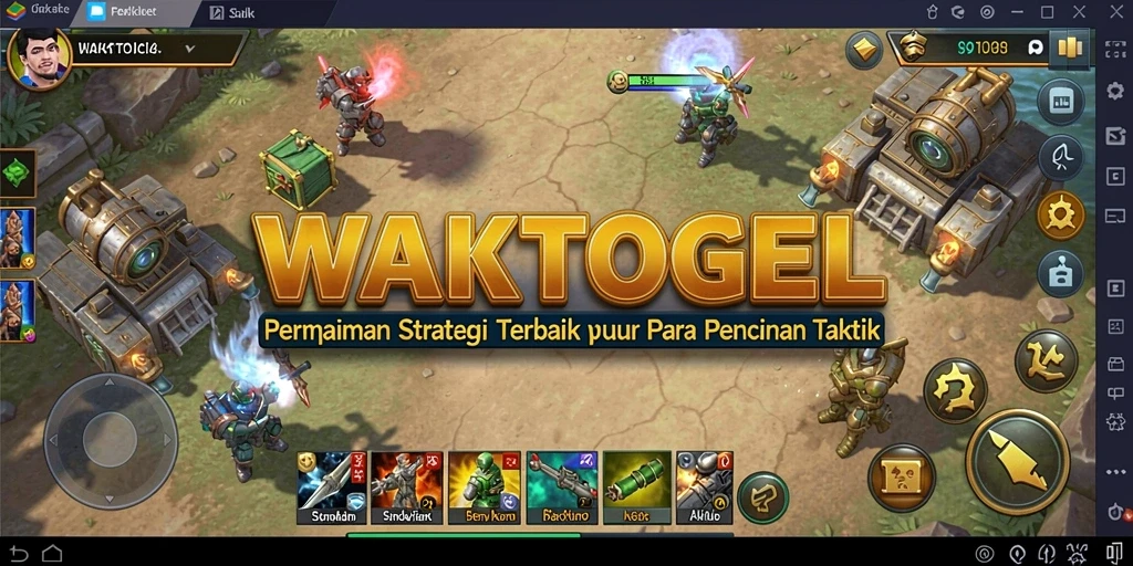 Gameplay WAKTOGEL yang penuh strategi dan taktik mendebarkan.