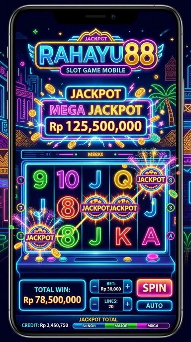 Tampilan utama aplikasi rahayu88 dengan menu navigasi yang intuitif.